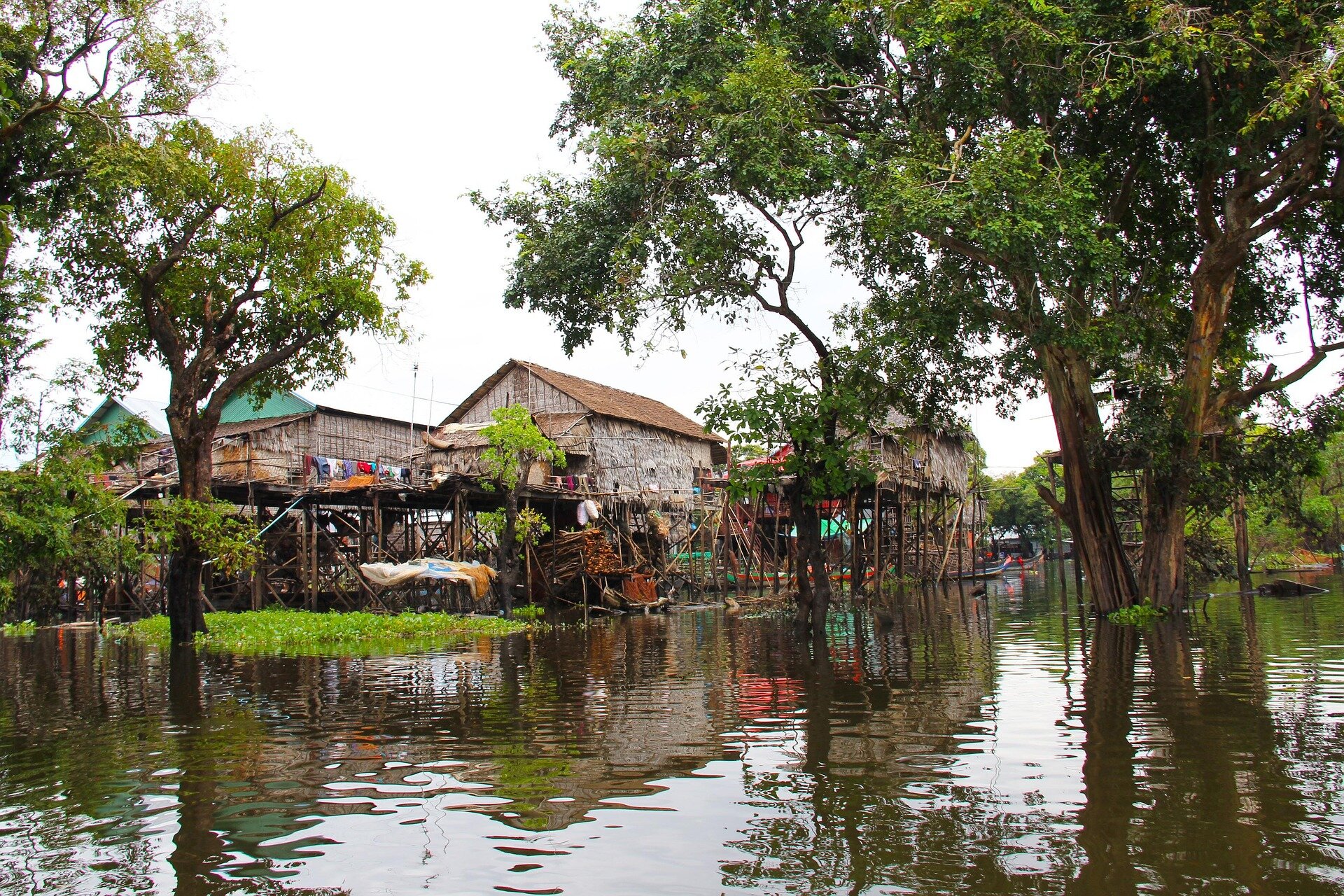 Still houses on Tonle Sap Lake, Siem Reap part, Cambodia
